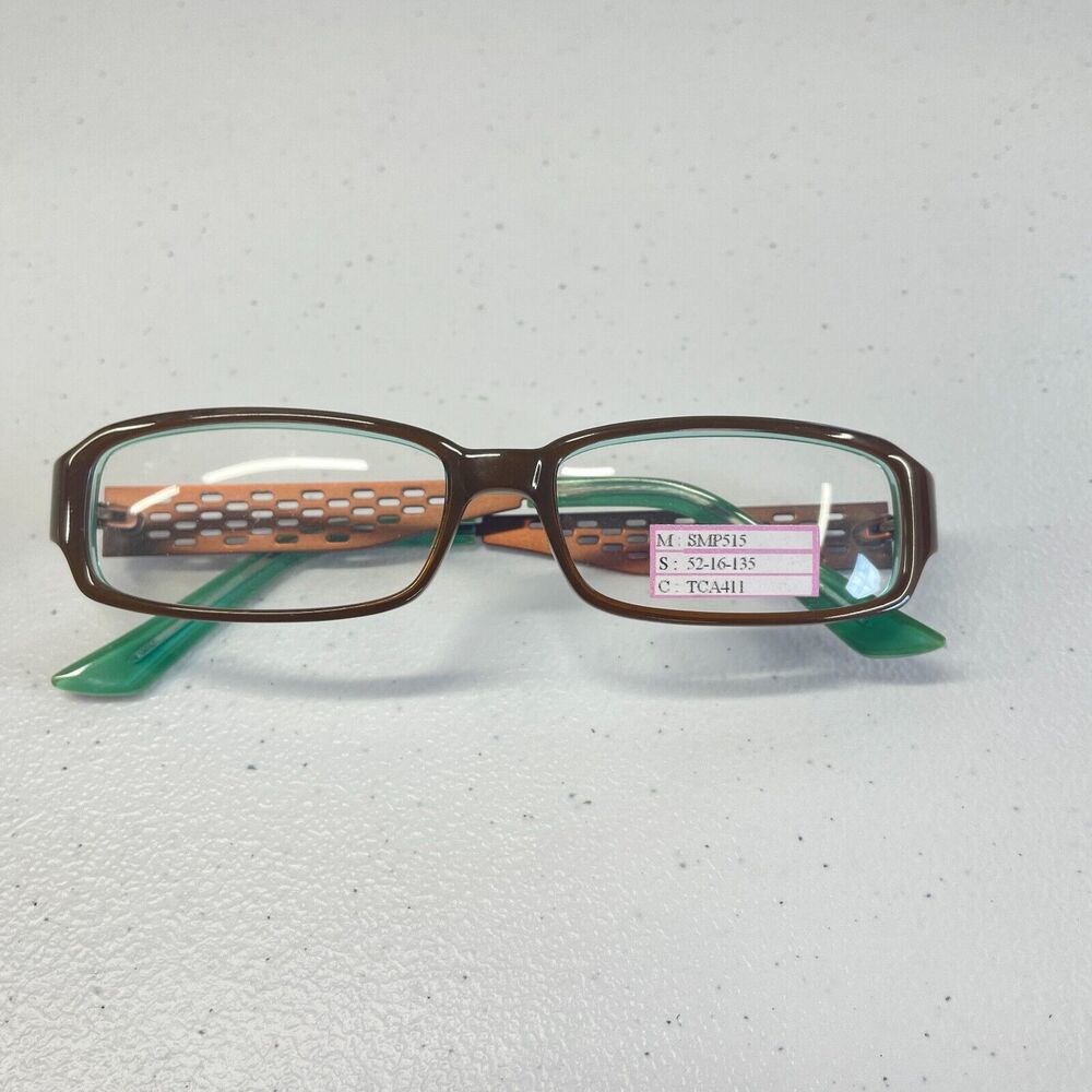 Eyeglasses Frames Womens Brown Bronze Mint Green Full Rectangle 52-16-135